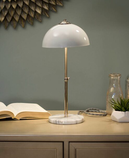 Marble Base Table Lamp | Chrome Finish