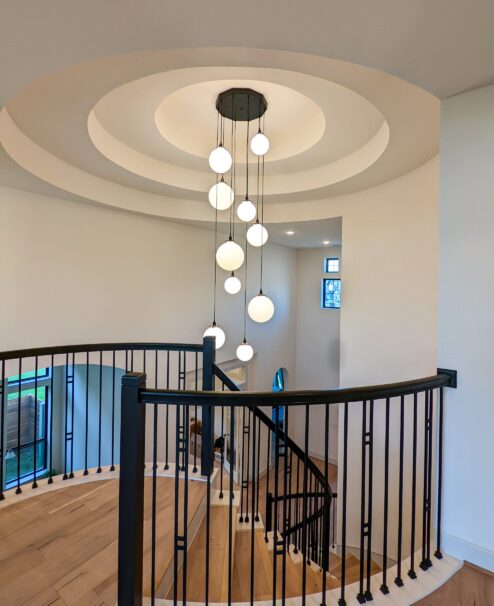 Satin Opal Chandelier