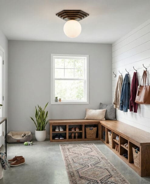 Alternative view of Marlowe Heptagon Flush Mount Light