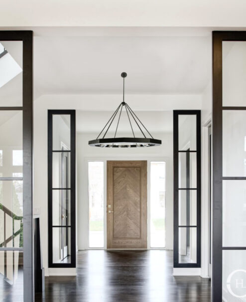 Geometric Wagon Wheel Chandelier