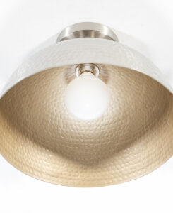 Brushed Nickel Hammered Flush Mount