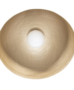 Brushed Nickel Hammered Flush Mount