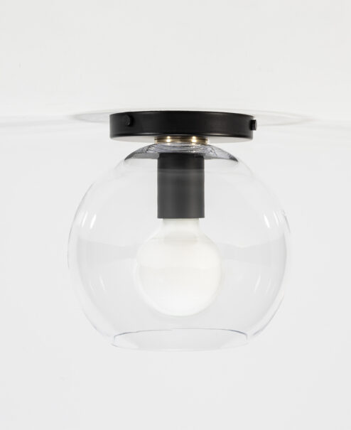 Lumière Globe Shade Flush Mount Light Fixture - Clear