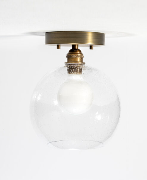 Luna Semi-Flush Mount Light Fixture - Seeded