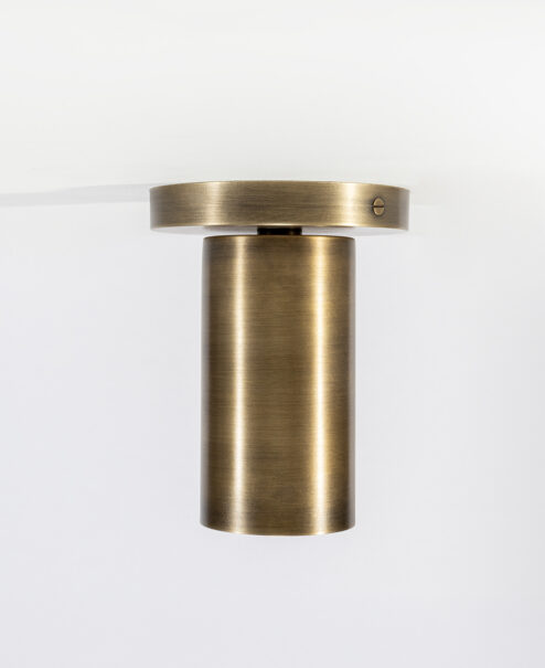 Brass Cylindrical Flush Mount Light