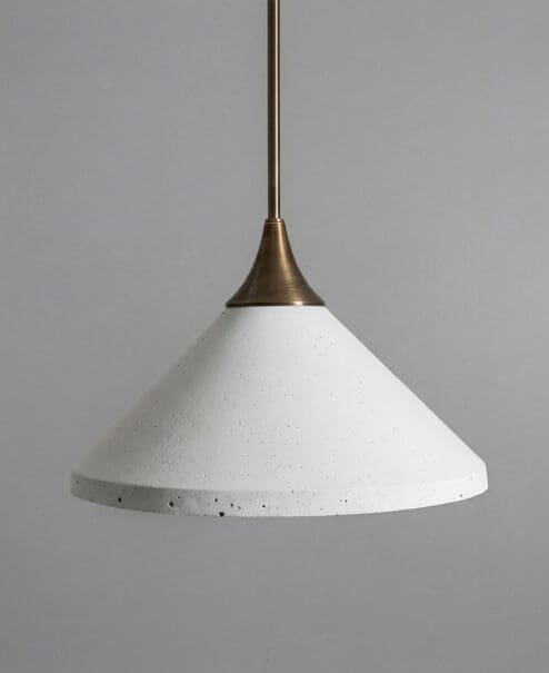 Meridian White Concrete Pendant Light