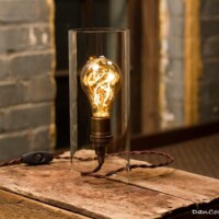 Flickering Edison Bulb Table Lamp