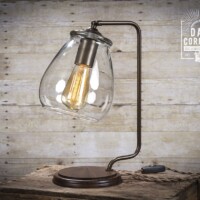 Edison Table Lamp Glass Shade Table Lamp